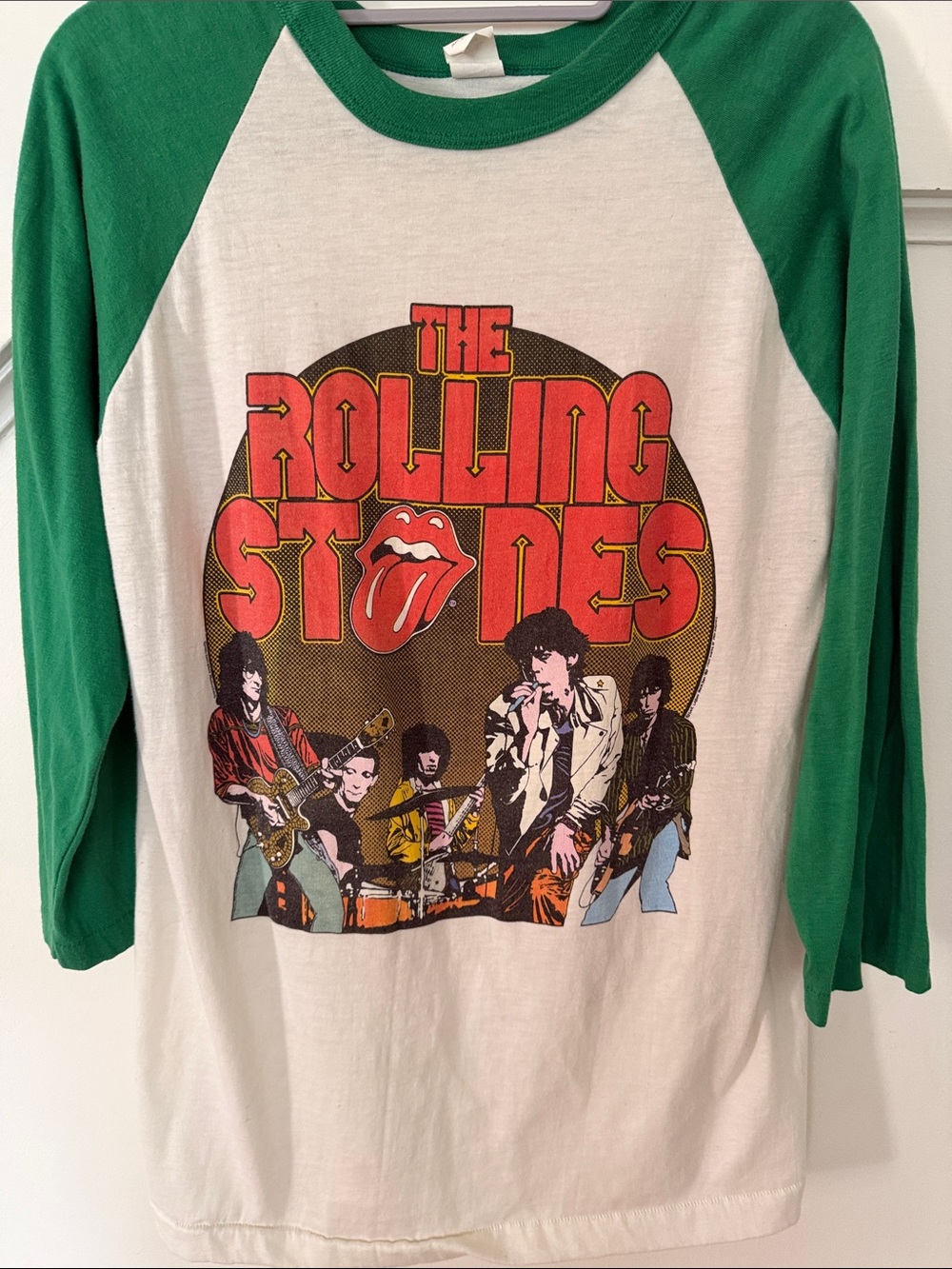 The Rolling Stones Vintage Raglan Graphic Tee xl RARE